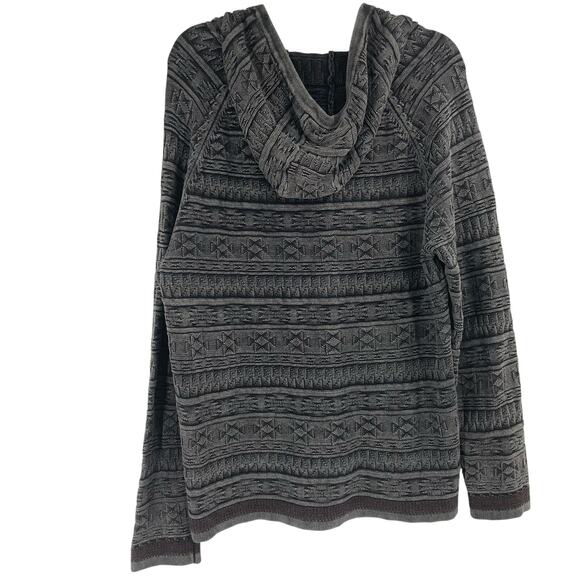 Carbon2Cobalt Aztec Western Textured Gray Hoodie Men’s XL Ranch Rodeo - Picture 2 of 11